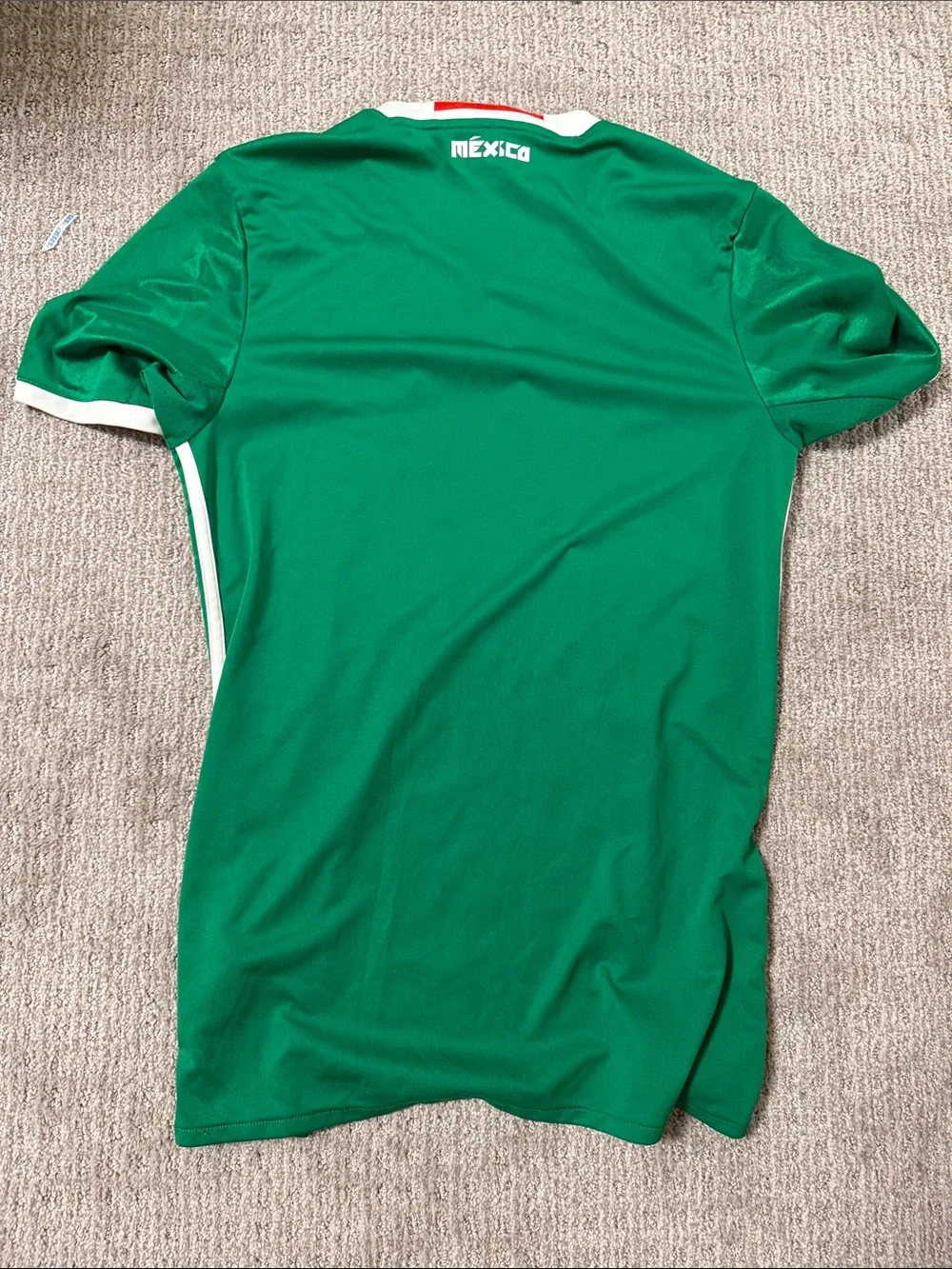 adidas Green Mexico Soccer Jersey with White Trim - men’s small